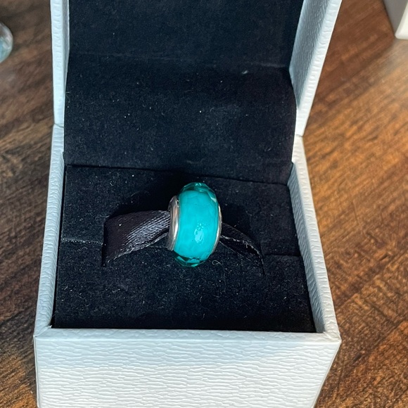 Pandora Teal Fascinating Faceted Murano Glass Bead Charm - Picture 6 of 6
